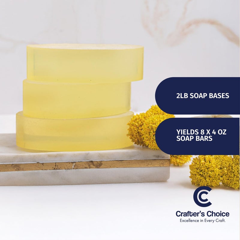 Crafter's Choice Premium Glycerin Melt and Pour Soap Base for Soap Making and DIY Crafting Projects, 2LB Block (Extra Clear) - Image 5